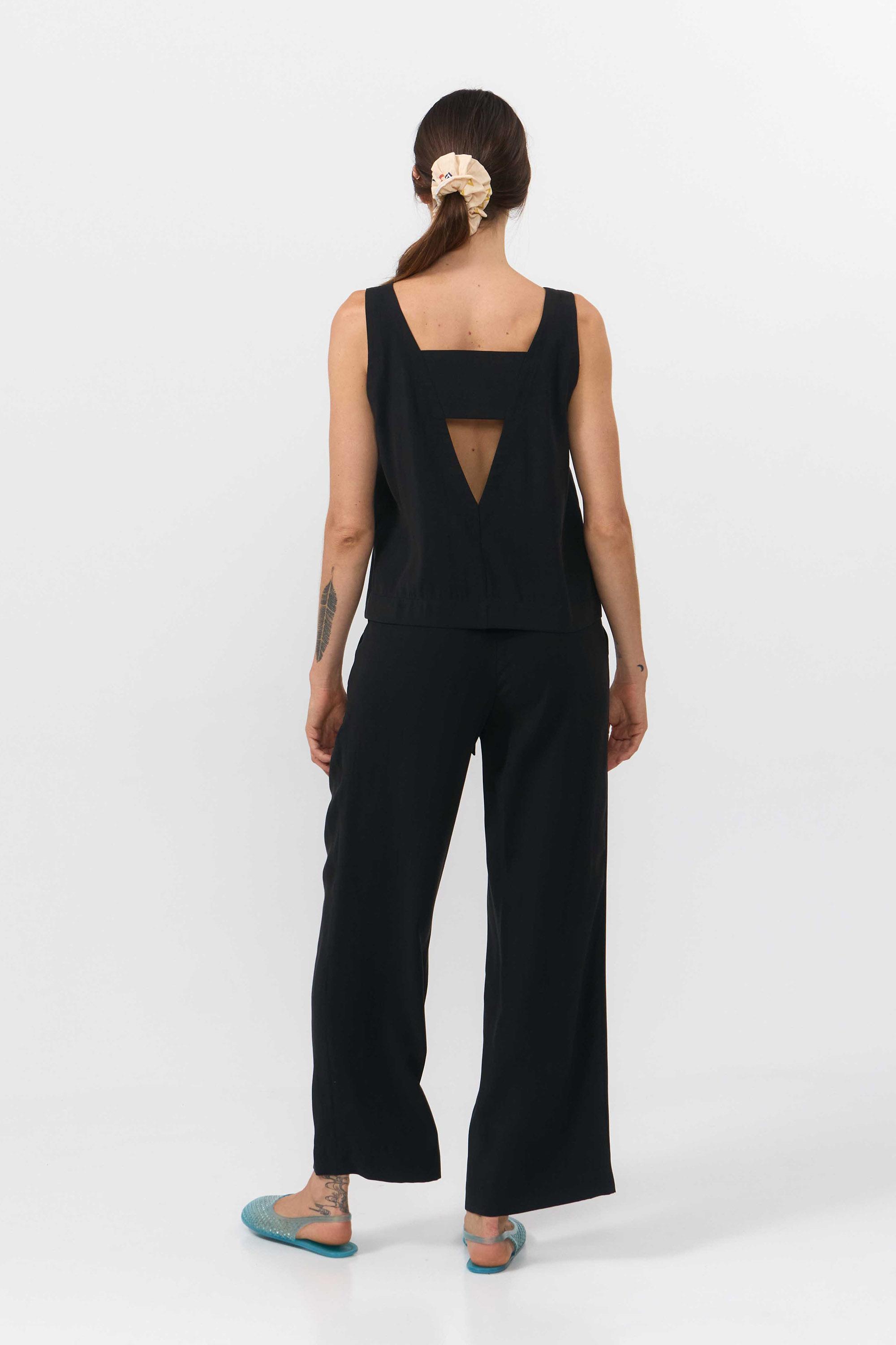Suite 13 Pas Top Black Tencel Modal Shirt schwarz